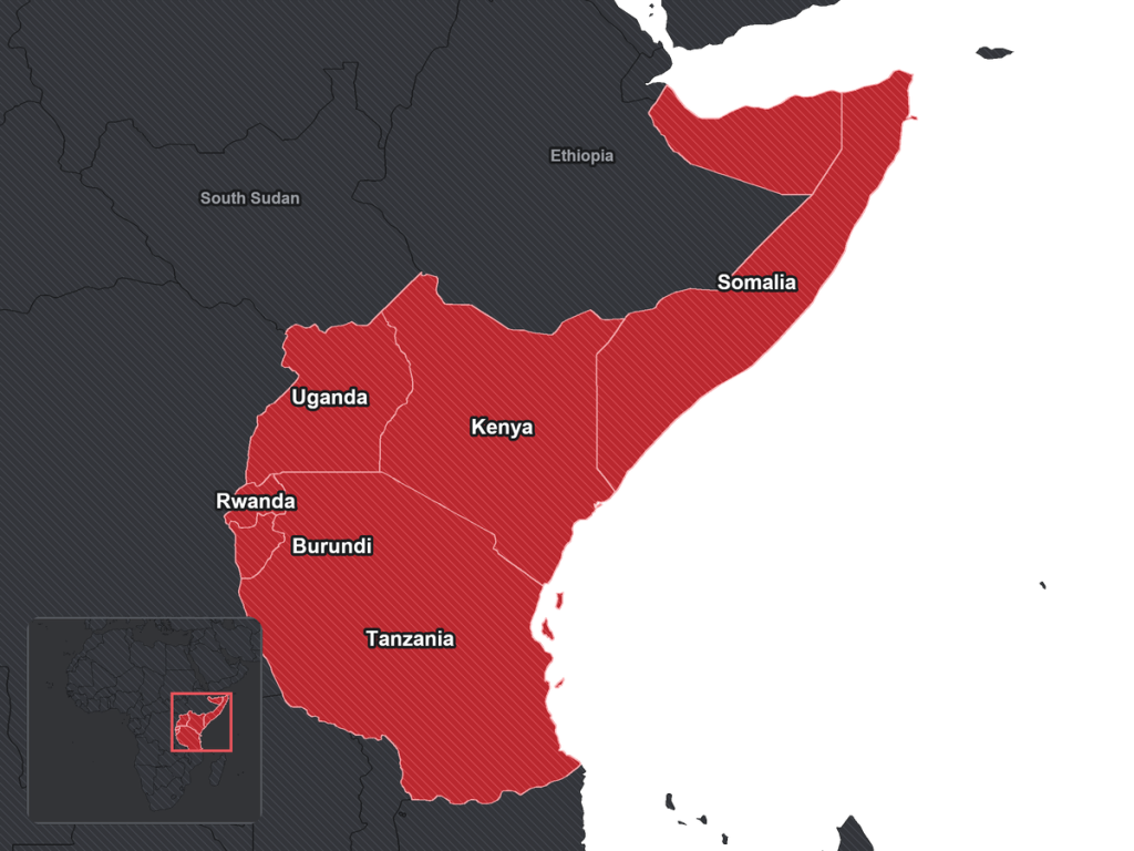 Map of Afrique de l’Est